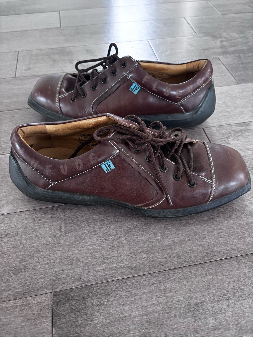 John Fluevog Angel Sole M11 Leather Shoes Size 11 burgundy/brown Vintage - Picture 5 of 6